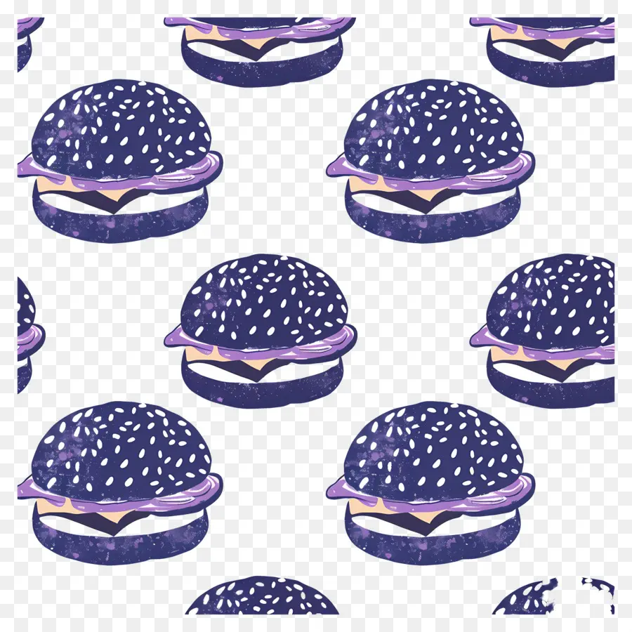 Hamburger Deseni，Mor Burgerler PNG