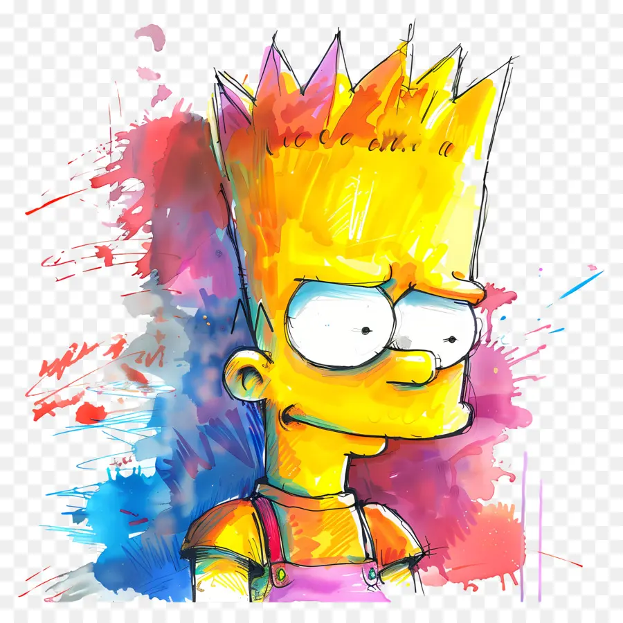 Bart Simpson，Karikatürize Et çocuk PNG