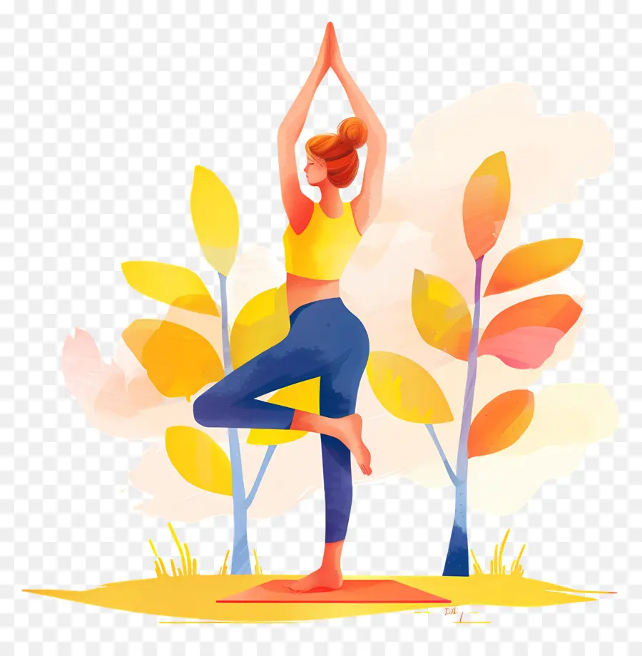 Yoga Yapan Kadın，Yoga Pozu PNG