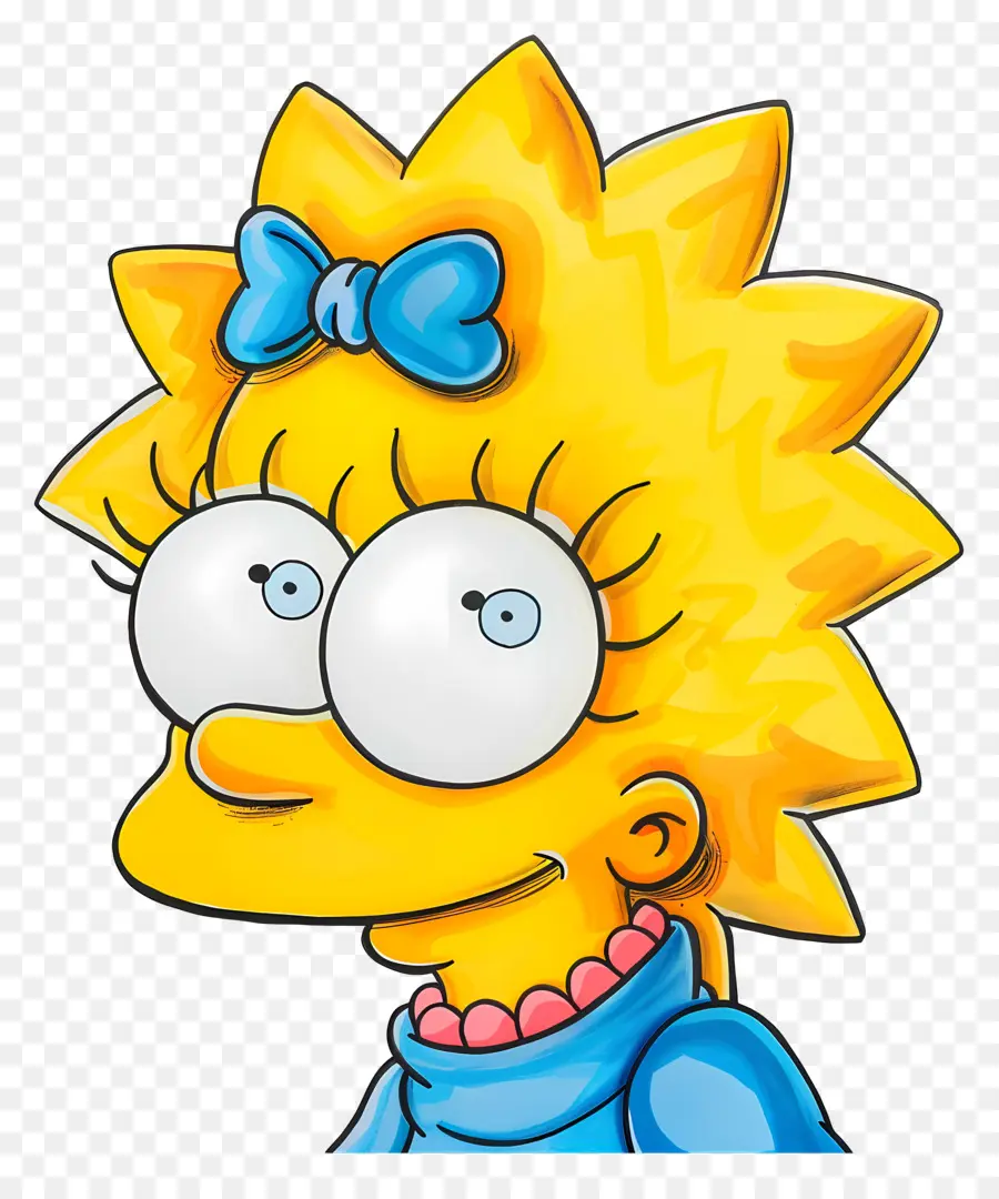 Maggie Simpson，Karikatürize Et Kiz PNG