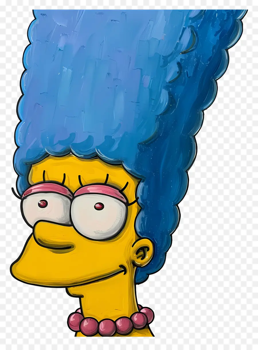 Marge Simpson，Mavi Saçlı çizgi Film Karakteri PNG