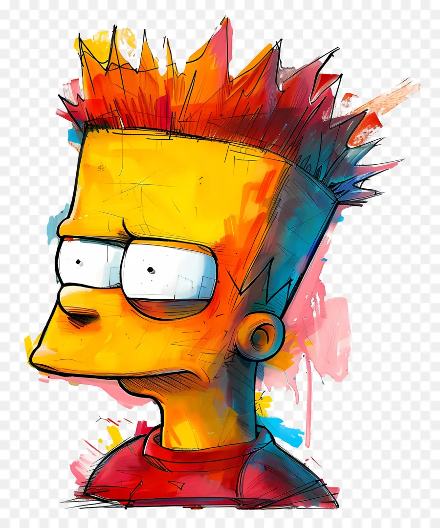 Bart Simpson，Karikatürize Et çocuk PNG