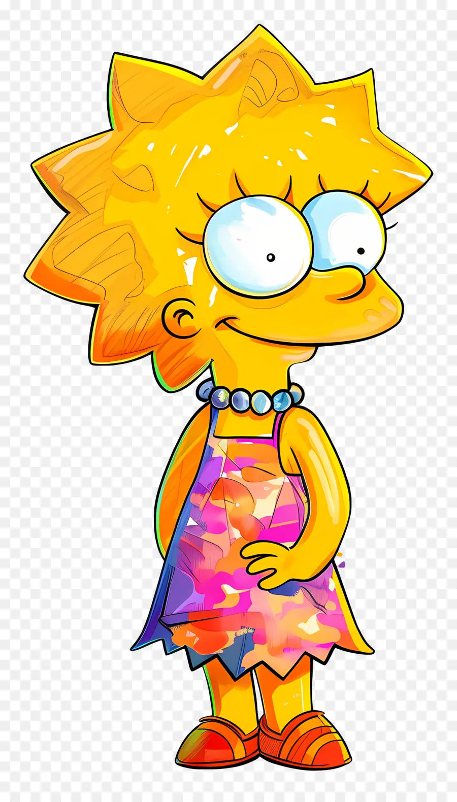 Lisa Simpson，Çizgi Film Kız Karakteri PNG