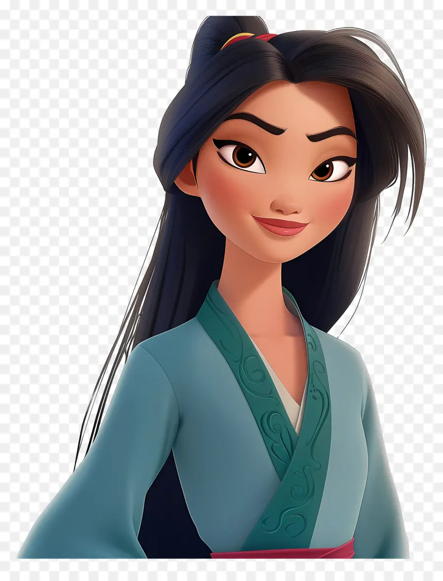 Mulan Prensesi，Animasyonlu Kız PNG