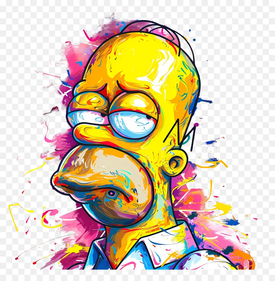 Homer Simpson，Karikatür Adam PNG