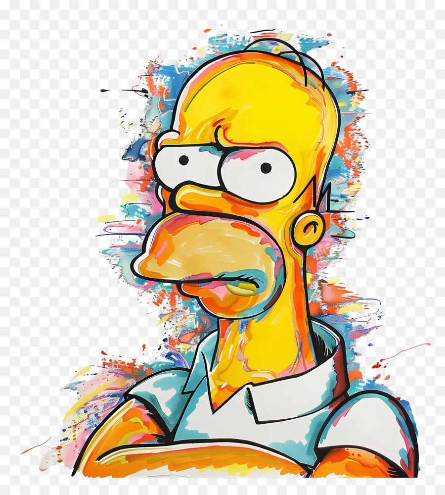 Homer Simpson，Karikatür Adam PNG