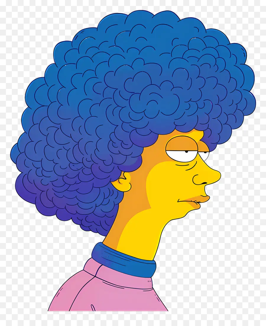 Marge Simpson，Mavi Saçlı Animasyon Karakteri PNG