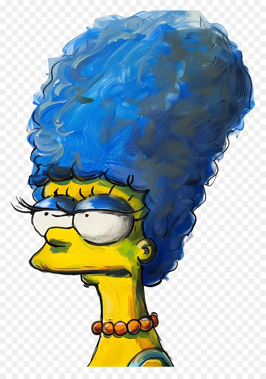 Marge Simpson，Mavi Saçlı çizgi Film Karakteri PNG