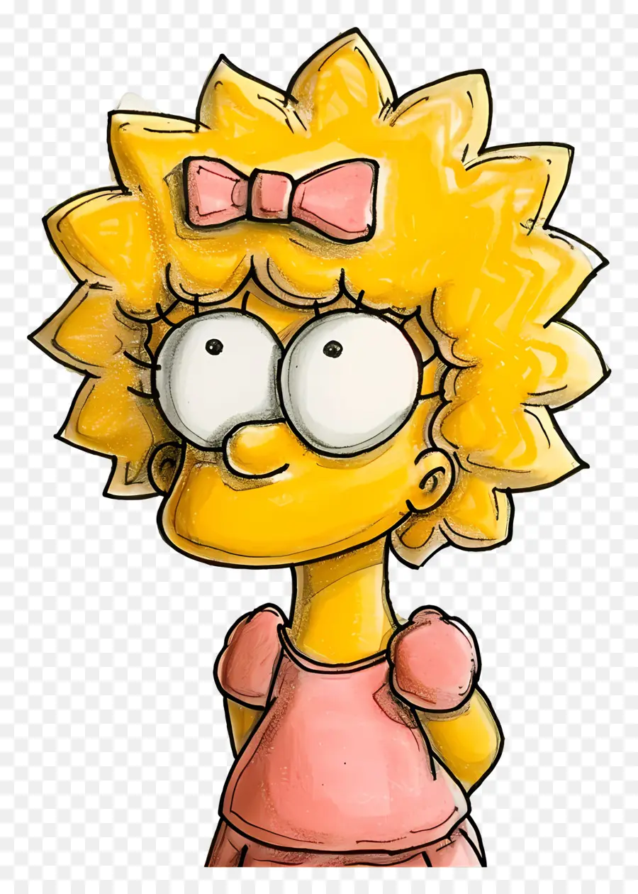 Maggie Simpson，Sarı çizgi Film Kız PNG