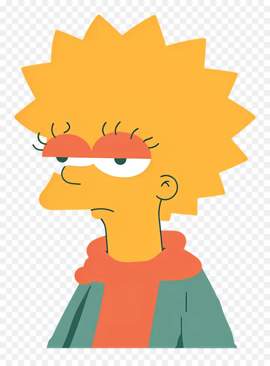 Maggie Simpson，Dikenli Saçlı Sarı Karakter PNG