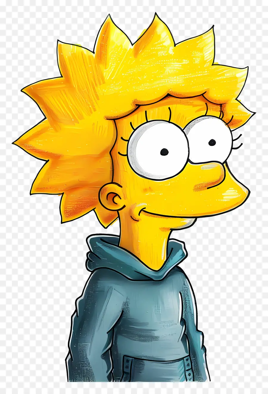 Lisa Simpson，Karikatürize Et Kiz PNG