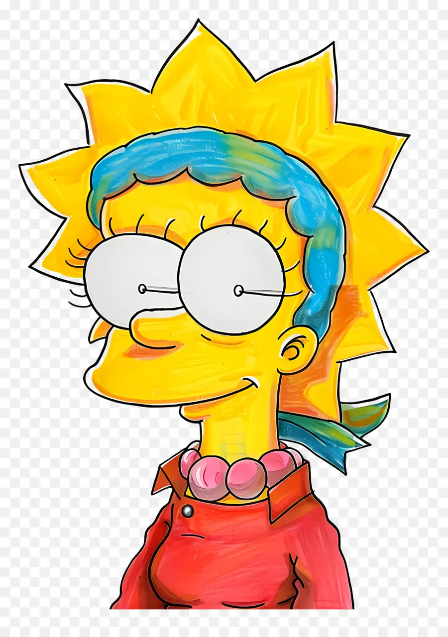 Maggie Simpson，Karikatürize Et Kiz PNG