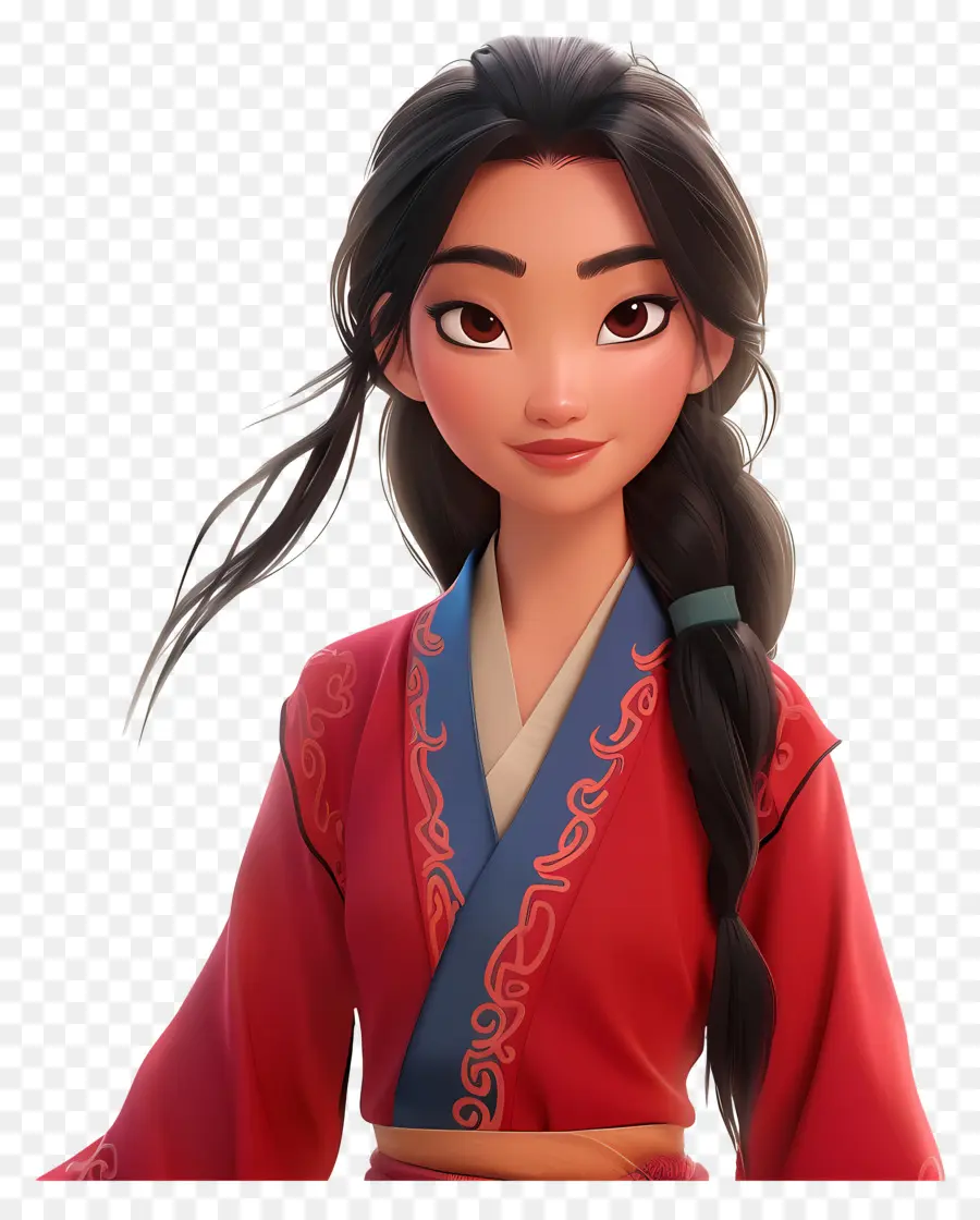 Mulan Prensesi，Animasyonlu Kız PNG