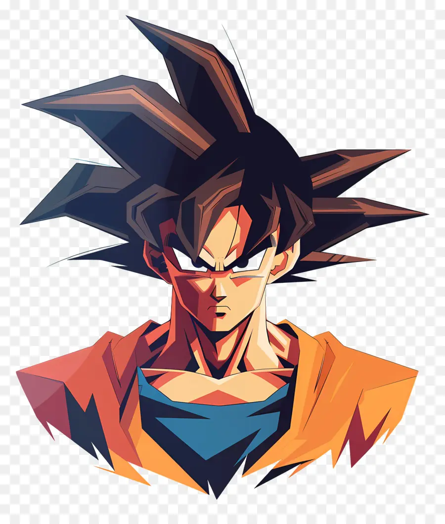 Goku，Dikenli Saçlı Karakter PNG