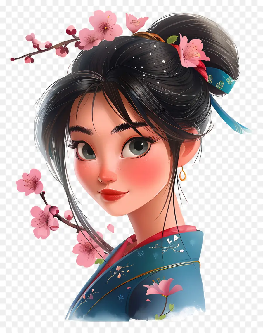 Mulan Prensesi，Anime Kız PNG