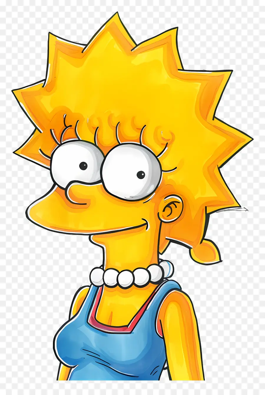 Lisa Simpson，Karikatürize Et Kiz PNG