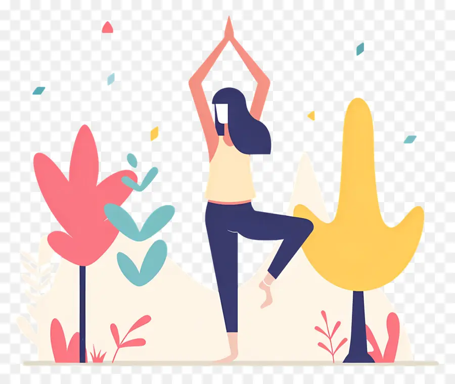 Yoga Yapan Kız，Yoga Pozu PNG