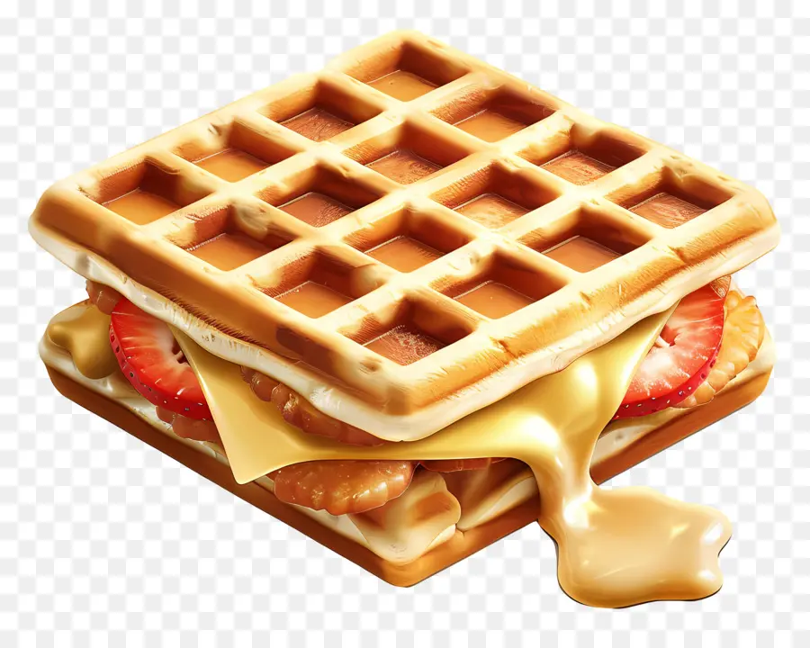 Waffle Sandviç，Gözleme Sandviçi PNG