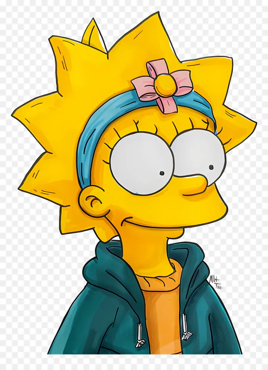 Maggie Simpson，Karikatürize Et Kiz PNG