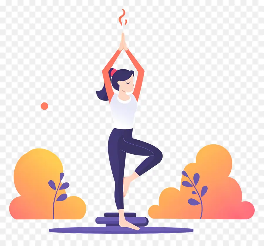 Yoga Yapan Kız，Yoga Pozu PNG