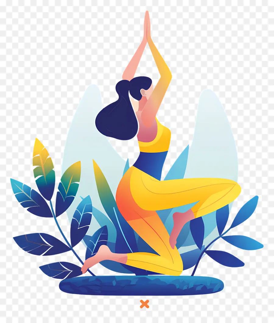 Yoga Yapan Kız，Yoga Pozu PNG