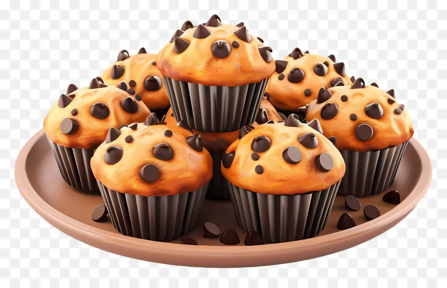 Çikolatalı Muffinler，Kekler PNG