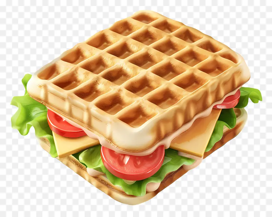 Waffle Sandviç，Gözleme Sandviçi PNG