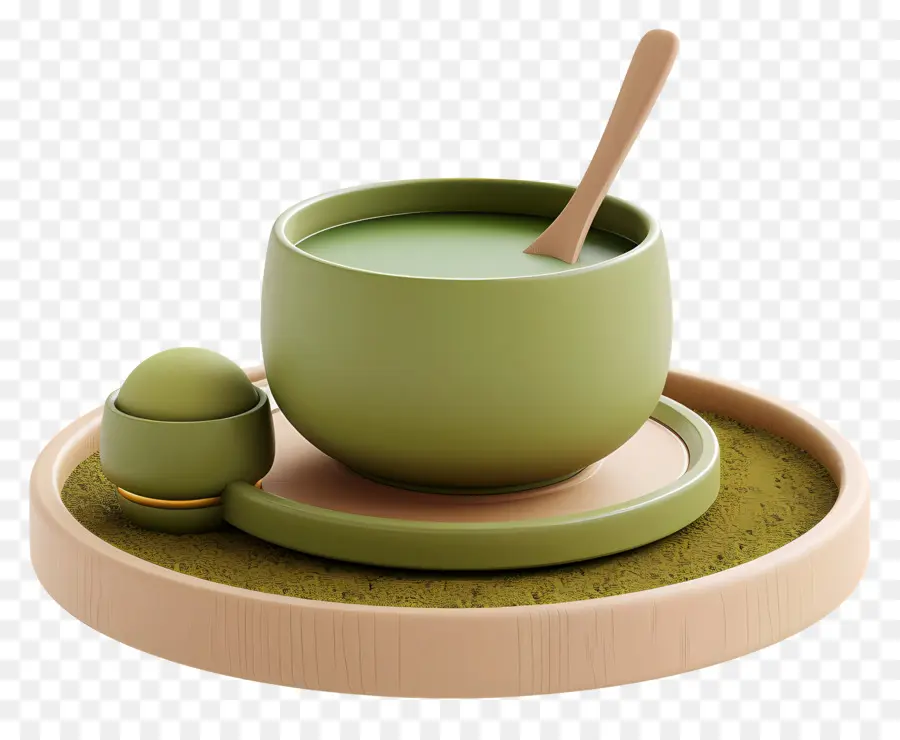 Matcha Çayı，Yeşil çay Seti PNG