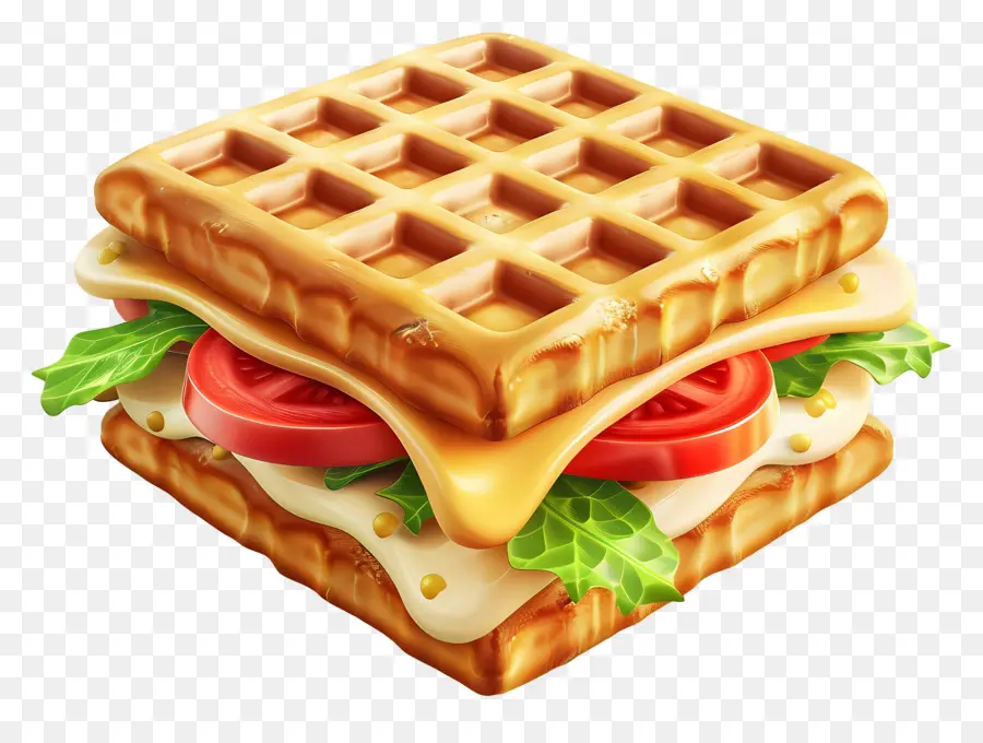 Waffle Sandviç，Gözleme Sandviçi PNG