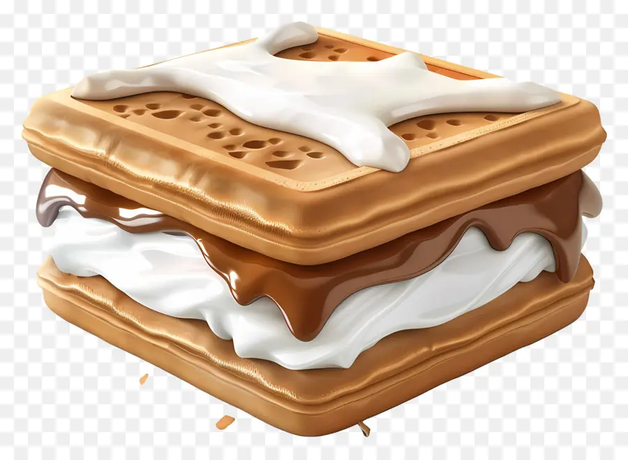 Dondurmalı Sandviç，S'mores PNG