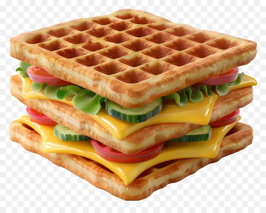 Waffle Sandviç，Gözleme Sandviçi PNG