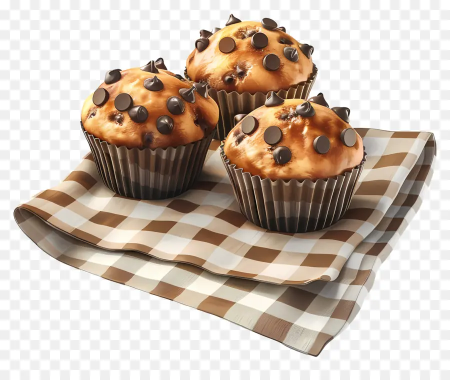 Çikolatalı Muffinler，Pişmiş PNG