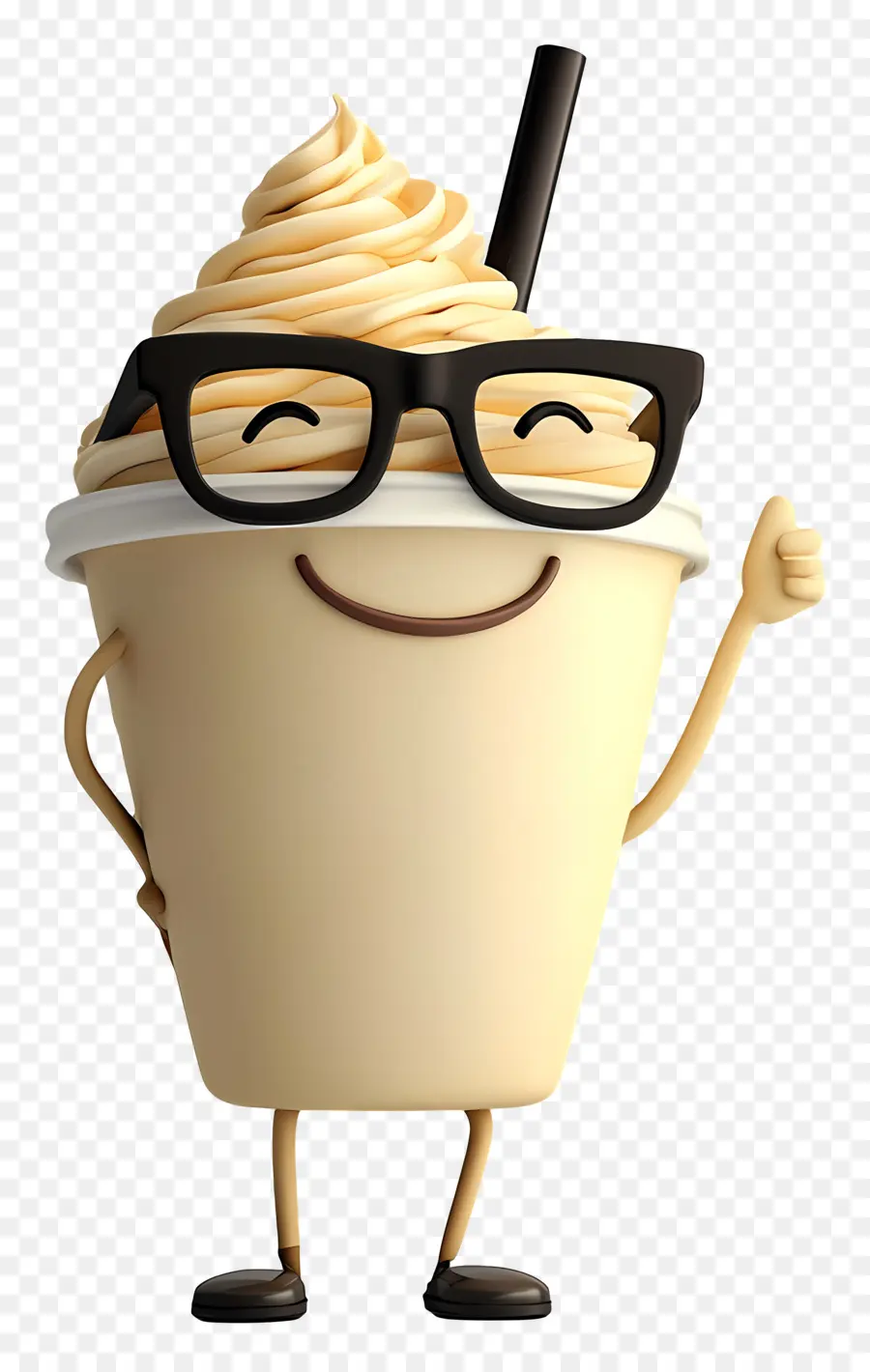 Frappe，Gülümseyen Milkshake PNG