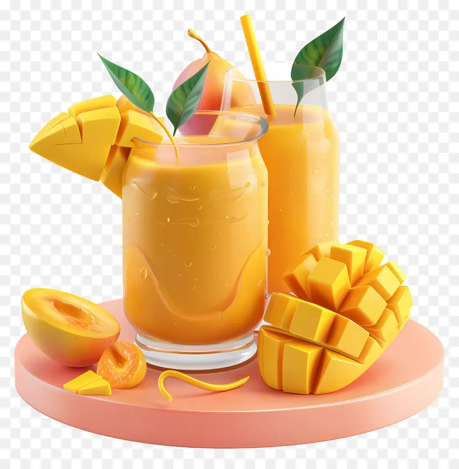 Mangolu Smoothie'ler，Mango Suyu PNG