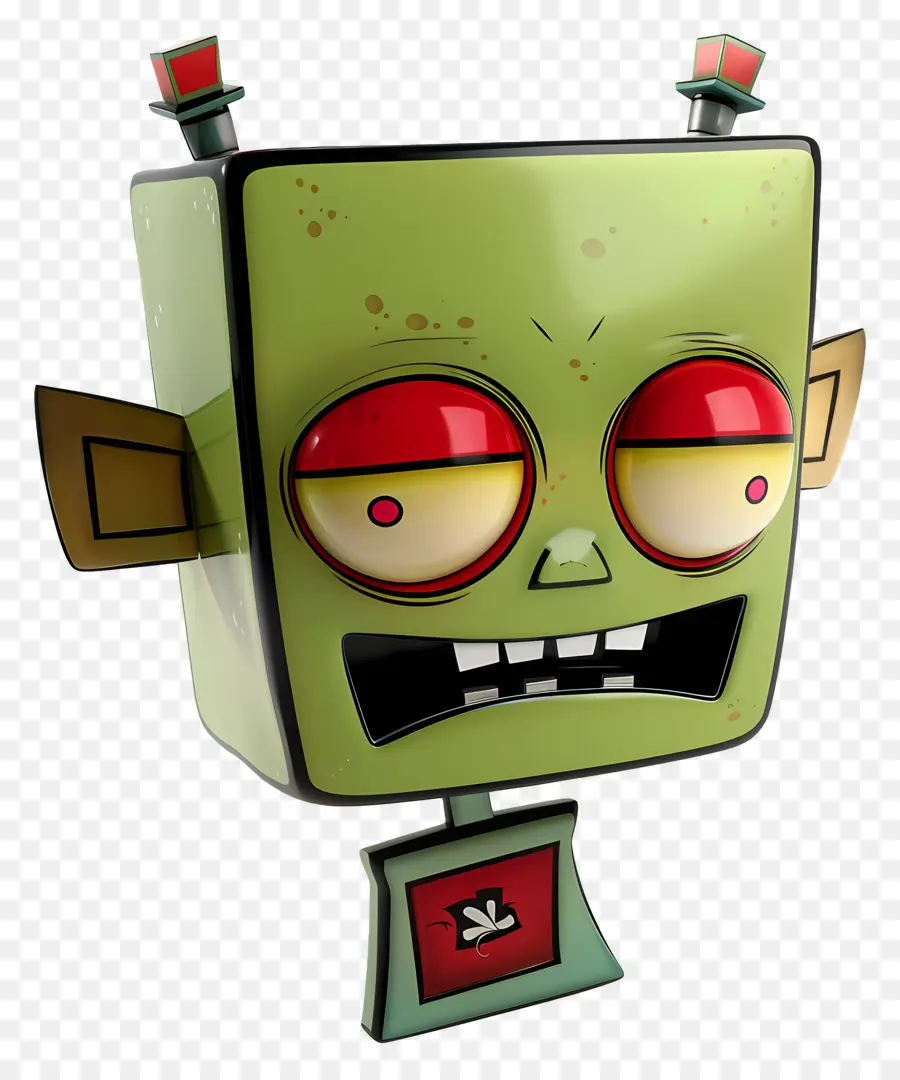 İstilacı Zim，Yeşil Robot PNG