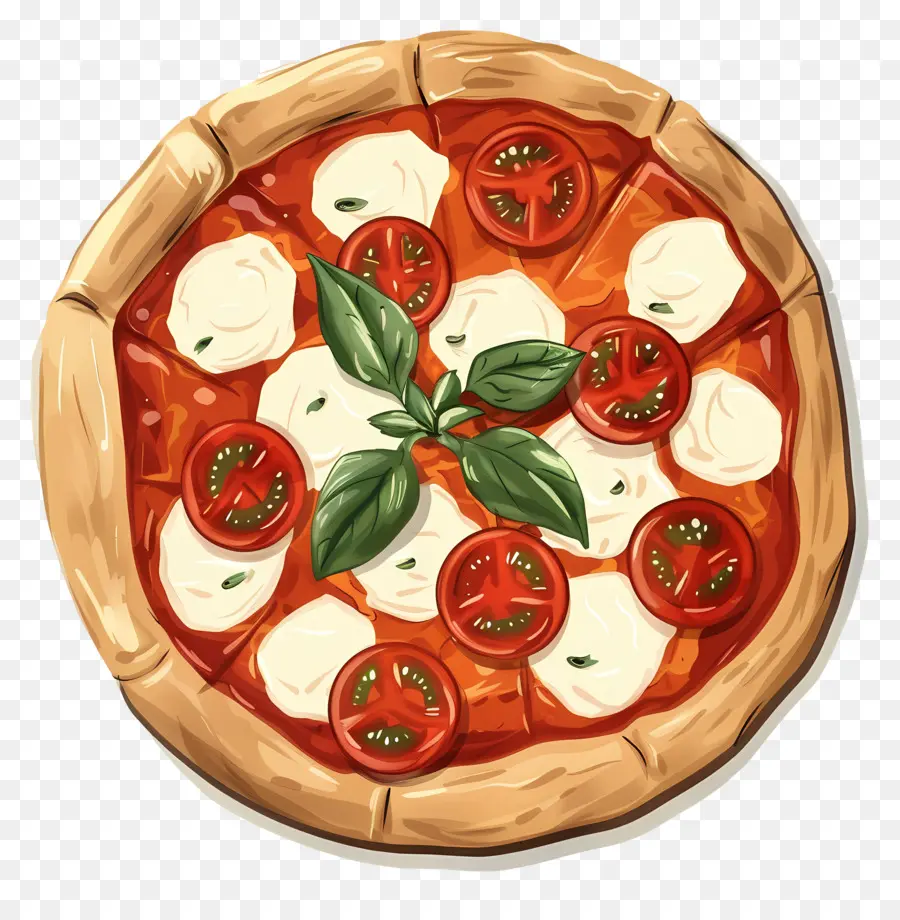 Margarita Pizzası，Pizza PNG