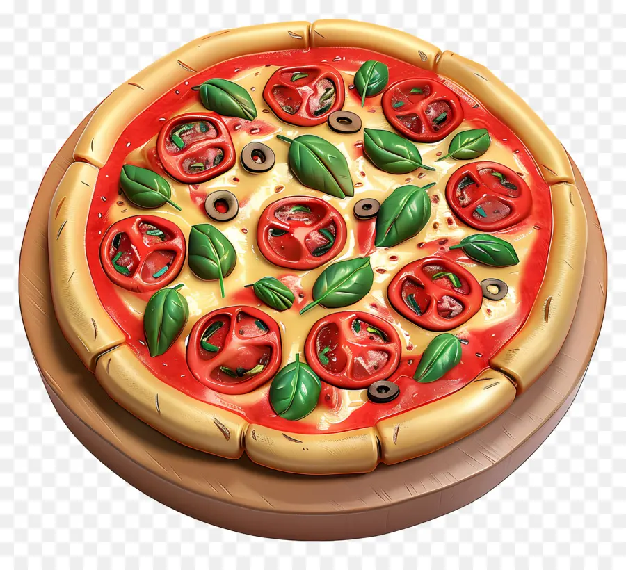 Margarita Pizzası，Pizza PNG