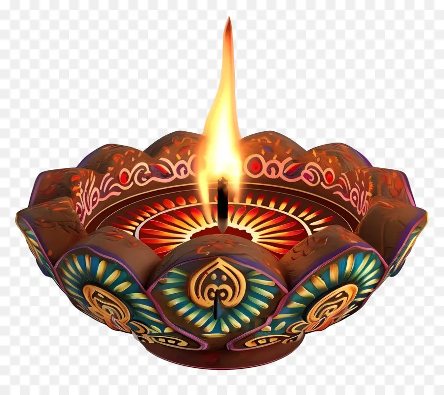 Diwali Diya，Dekoratif Lamba PNG