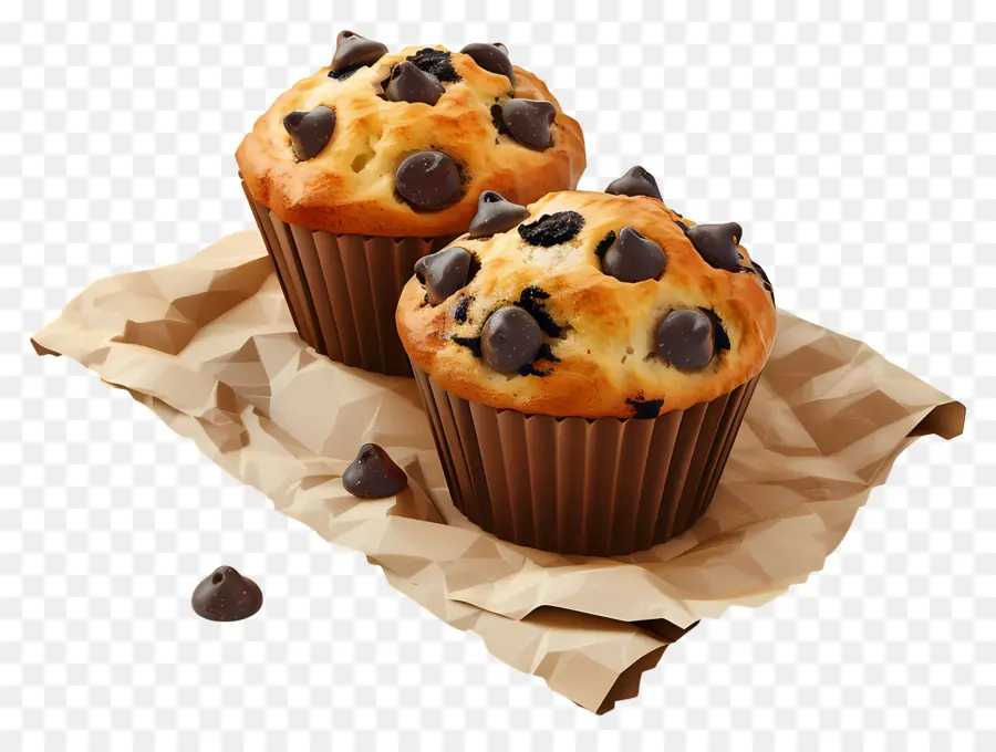 Çikolatalı Muffinler，Pişmiş PNG