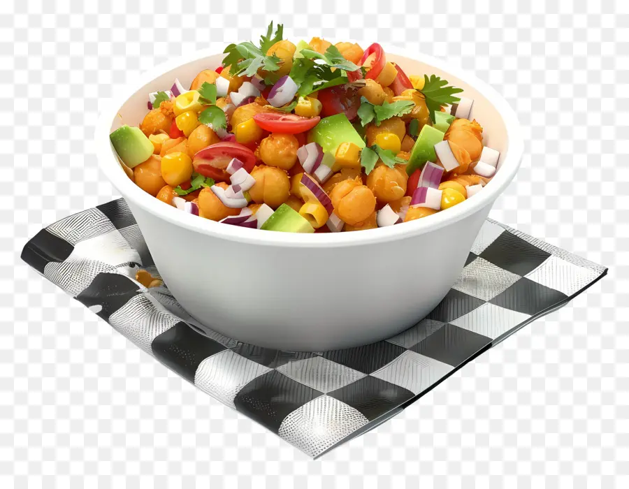 Chana Chaat Kase，Salata PNG