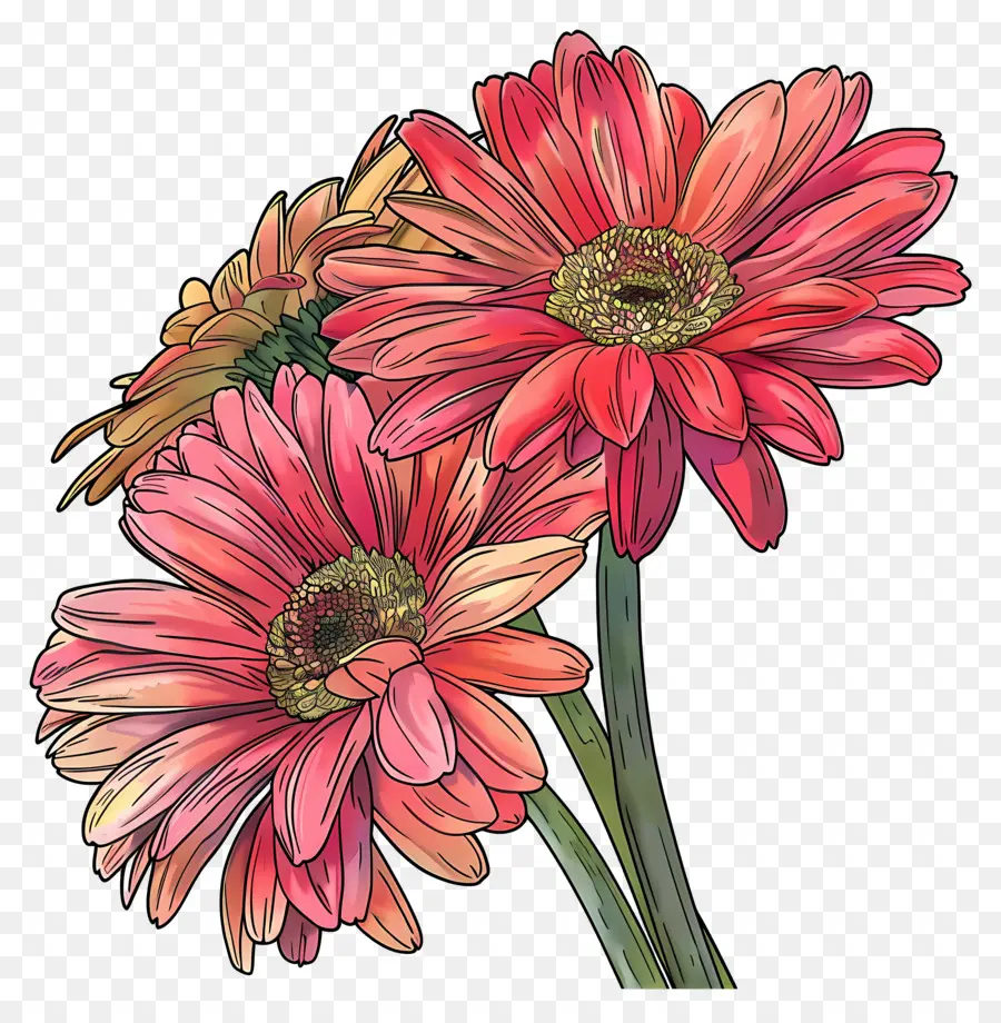 Gerbera çiçekleri，Çiçekler PNG