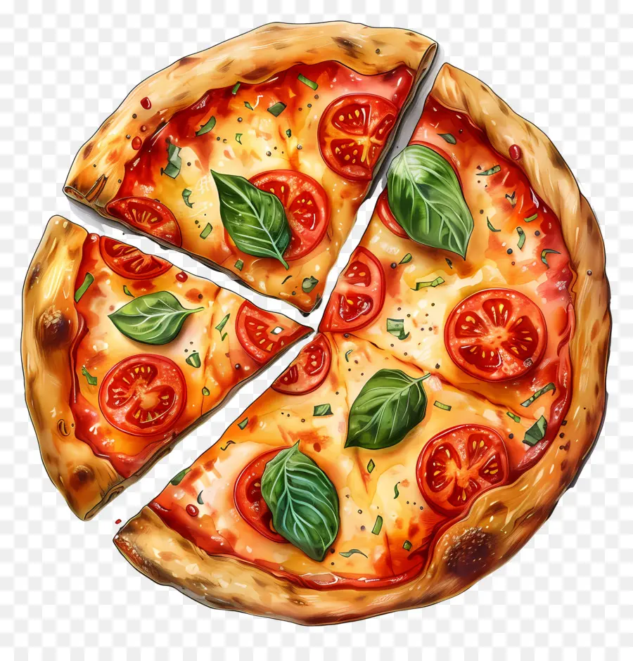 Margarita Pizzası，Pizza PNG