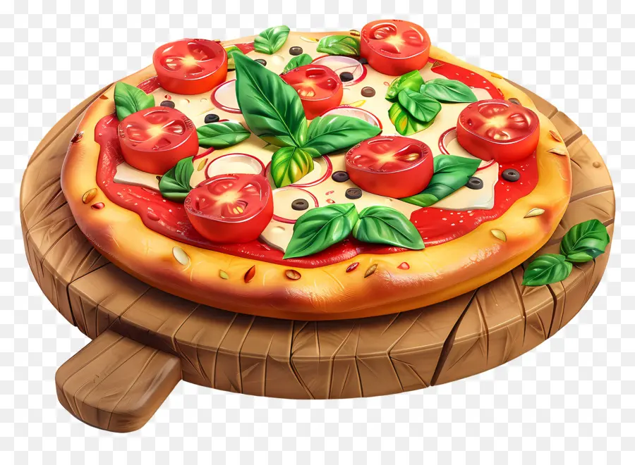 Margarita Pizzası，Pizza PNG