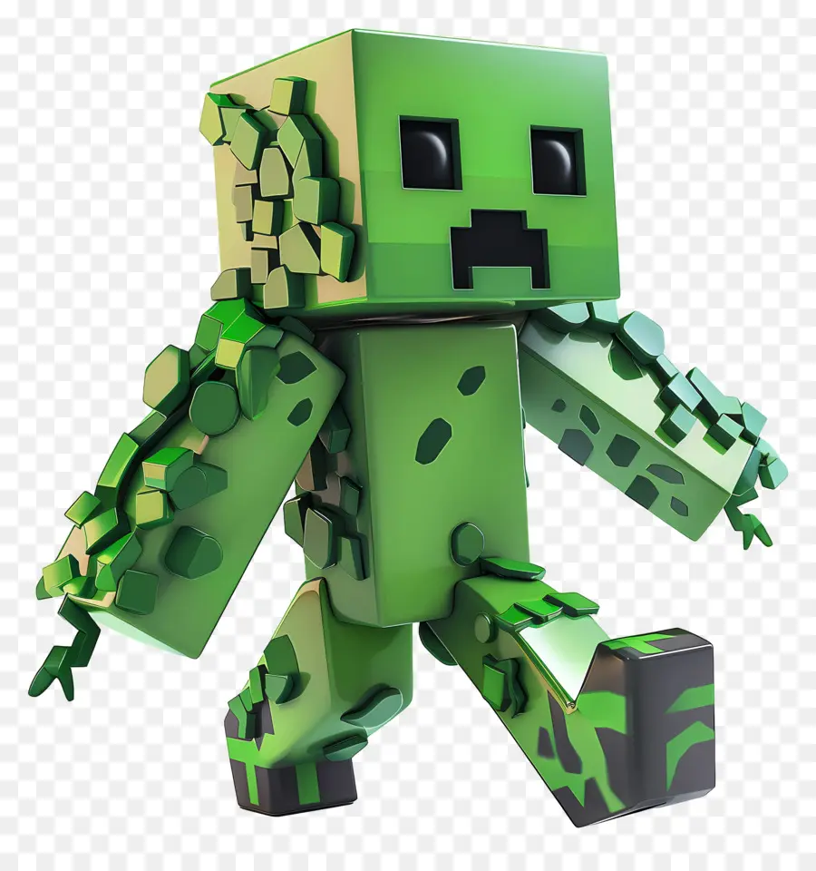 Minecraft Sarmaşık，Yeşil Blok Karakteri PNG