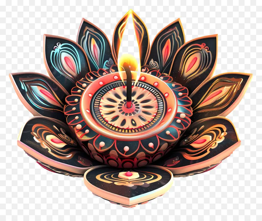 Diwali Diya，Dekoratif Mum PNG