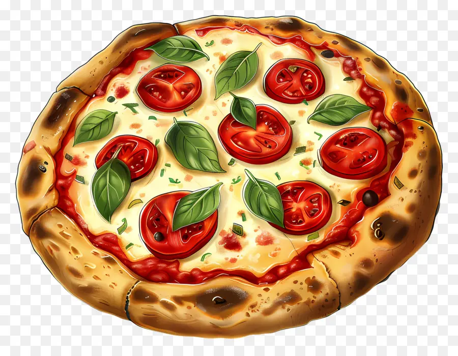 Margarita Pizzası，Pizza PNG