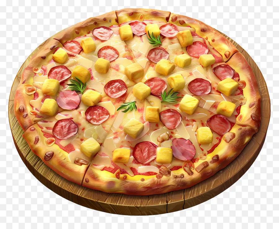 Hawaii Pizzası，Pizza PNG