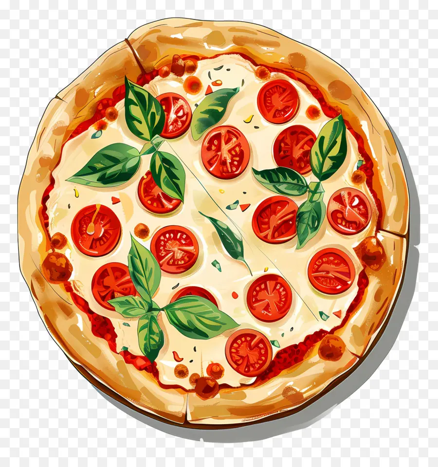 Margarita Pizzası，Pizza PNG