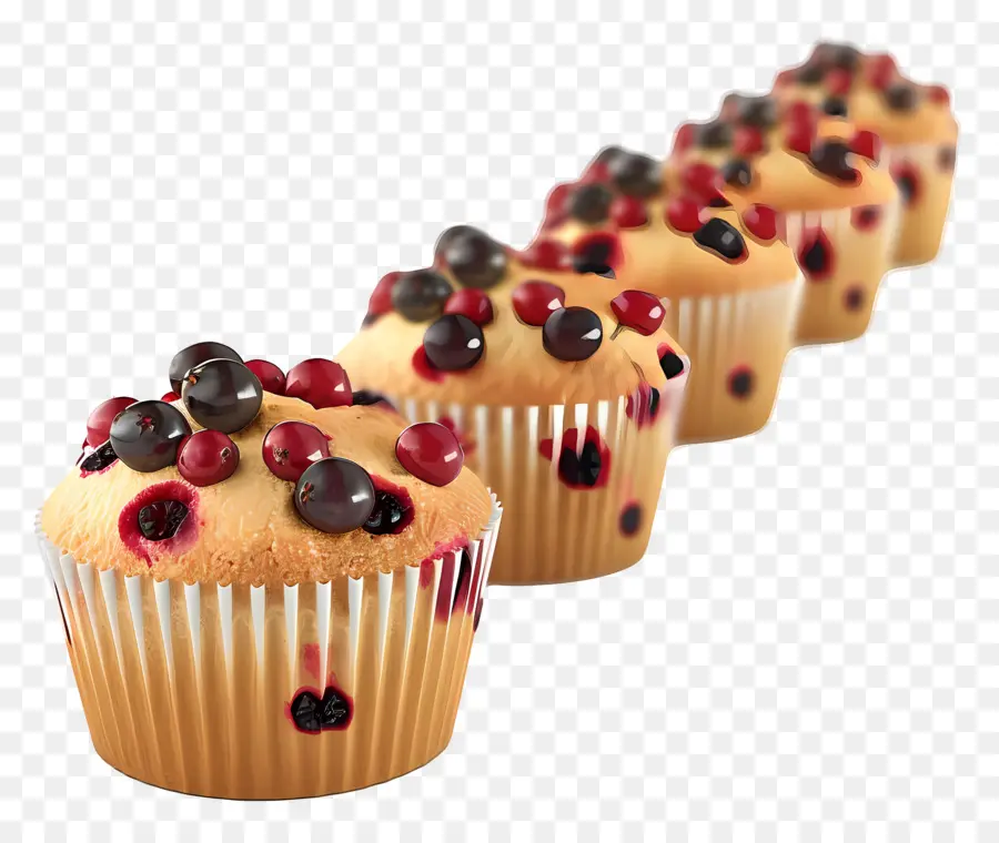 Kızılcık Muffinleri，Meyveli Kekler PNG