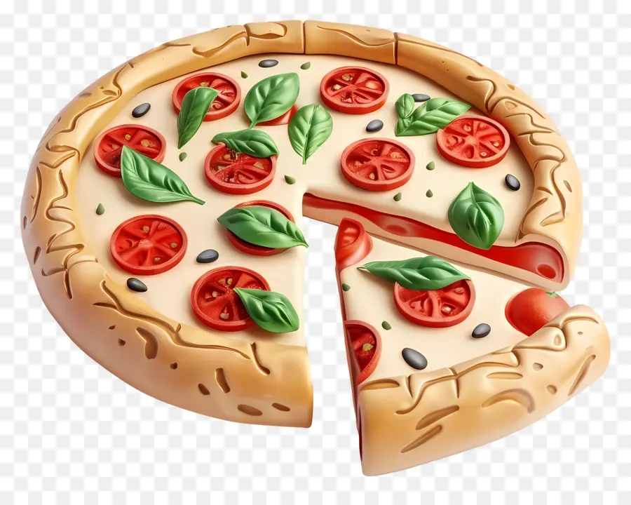 Margarita Pizzası，Pizza PNG